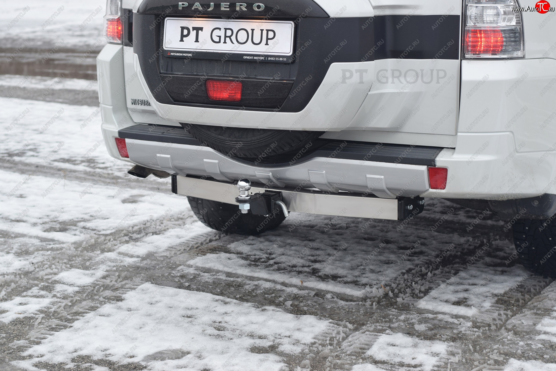 16 949 р. Фаркоп Petroil Tuning (съемный квадрат) Mitsubishi Pajero 4 V90 2-ой рестайлинг (2014-2020)  с доставкой в г. Чебоксары