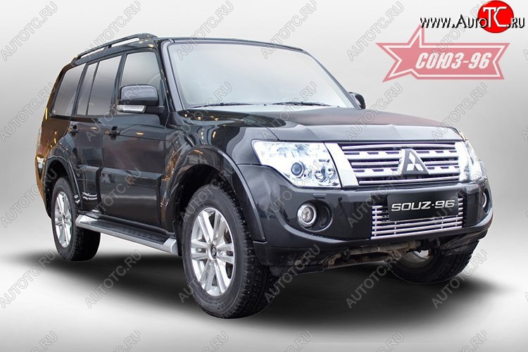 4 769 р. Декоративный элемент воздухозаборника Souz-96 (d10)  Mitsubishi Pajero ( 4 V90,  4 V80) (2011-2015) 1-ый рестайлинг, 3 дв. 1-ый рестайлинг  с доставкой в г. Чебоксары