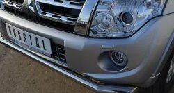 15 999 р. Одинарная защита переднего бампера диаметром 63 мм SLITKOFF  Mitsubishi Pajero ( 4 V90,  4 V80) (2011-2015) 1-ый рестайлинг, 3 дв. 1-ый рестайлинг  с доставкой в г. Чебоксары. Увеличить фотографию 2
