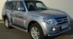 15 999 р. Одинарная защита переднего бампера диаметром 63 мм SLITKOFF  Mitsubishi Pajero ( 4 V90,  4 V80) (2011-2015) 1-ый рестайлинг, 3 дв. 1-ый рестайлинг  с доставкой в г. Чебоксары. Увеличить фотографию 4