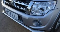 17 599 р. Одинарная защита переднего бампера диаметром 76 мм SLITKOFF  Mitsubishi Pajero ( 4 V90,  4 V80) (2011-2015) 1-ый рестайлинг, 3 дв. 1-ый рестайлинг  с доставкой в г. Чебоксары. Увеличить фотографию 2