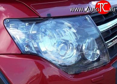 1 268 р. Прозрачная защита передних фар Novline  Mitsubishi Pajero ( 4 V90,  4 V80) (2006-2015) дорестайлинг, 1-ый рестайлинг, 3 дв. 1-ый рестайлинг  с доставкой в г. Чебоксары