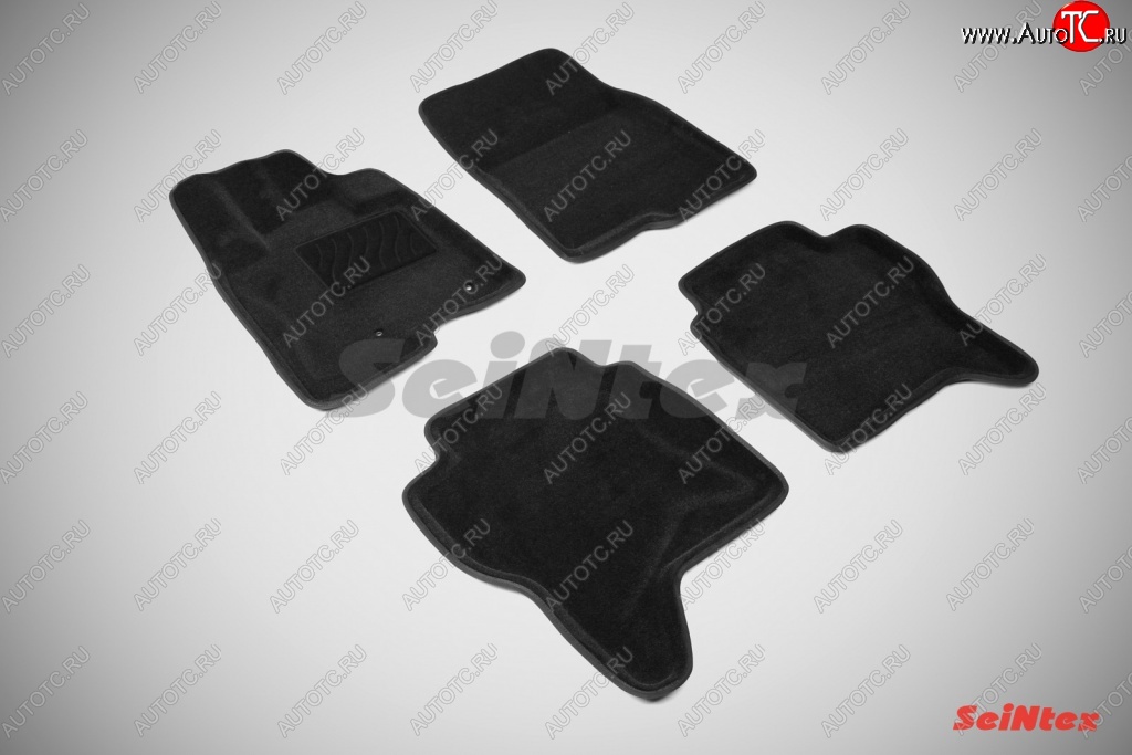 5 899 р. Износостойкие коврики в салон 3D MITSUBISHI PAJERO IV черные (компл) Mitsubishi Pajero 4 V80 дорестайлинг (2006-2011)  с доставкой в г. Чебоксары