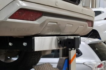 16 749 р. Фаркоп Petroil Tuning (съемный квадрат, с нержавеющей пластиной) Mitsubishi Pajero Sport QF рестайлинг (2019-2022)  с доставкой в г. Чебоксары. Увеличить фотографию 5