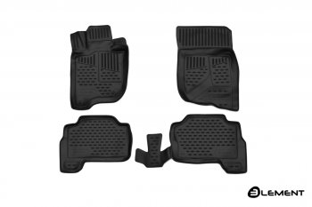 Коврики в салон Element 3D (полиуретан, 4 шт.) Mitsubishi Pajero Sport  QE (2015-2021) дорестайлинг (Черный)