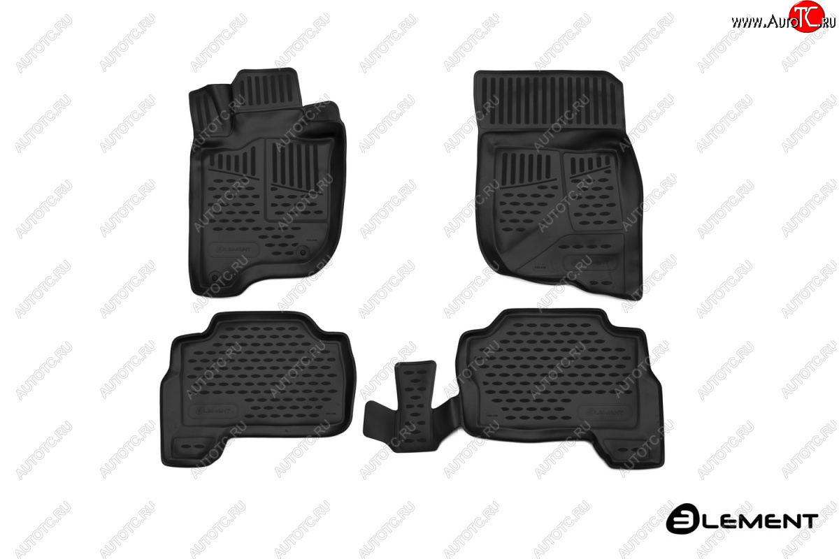 2 499 р. Коврики в салон Element 3D (полиуретан, 4 шт.)  Mitsubishi Pajero Sport  QE (2015-2021) дорестайлинг (Черный)  с доставкой в г. Чебоксары