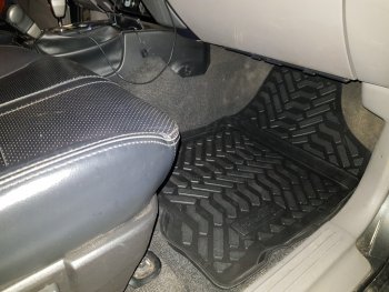 1 639 р. Коврики салона Aileron (3D с подпятником) Mitsubishi Pajero Sport PB дорестайлинг (2008-2013)  с доставкой в г. Чебоксары. Увеличить фотографию 4