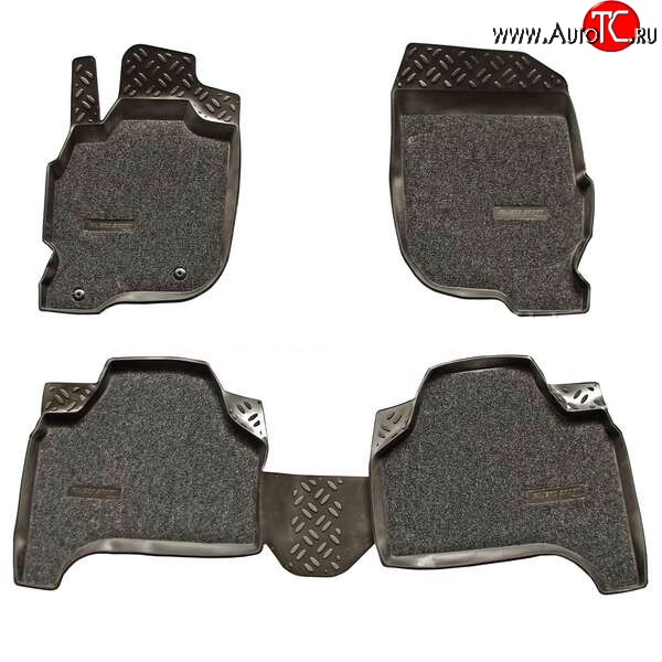 3 369 р. Комплект ковриков в салон Aileron 4 шт. (полиуретан, покрытие Soft) Mitsubishi Pajero Sport PB дорестайлинг (2008-2013)  с доставкой в г. Чебоксары