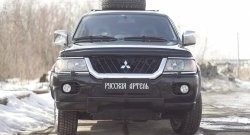 2 189 р. Защитная сетка решетки переднего бампера РА  Mitsubishi Pajero Sport  PA (1996-2004) дорестайлинг  с доставкой в г. Чебоксары. Увеличить фотографию 2