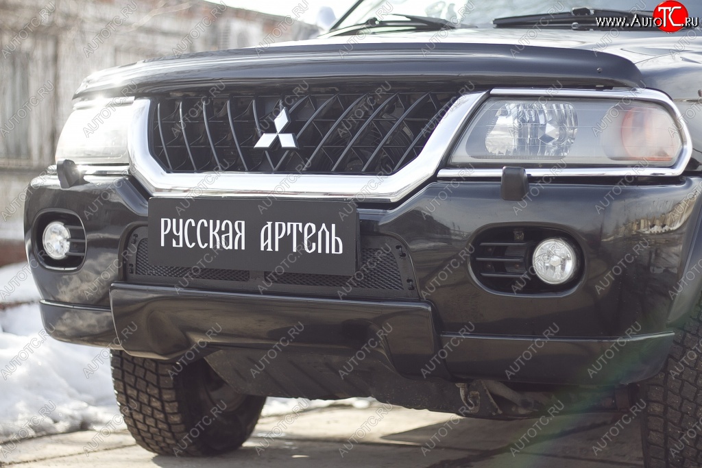 2 189 р. Защитная сетка решетки переднего бампера РА  Mitsubishi Pajero Sport  PA (1996-2004) дорестайлинг  с доставкой в г. Чебоксары