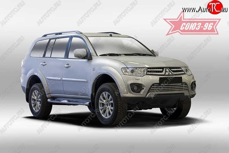 5 804 р. Декоративный элемент воздухозаборника Souz-96 (d16)  Mitsubishi Pajero Sport  PB (2008-2013) дорестайлинг  с доставкой в г. Чебоксары