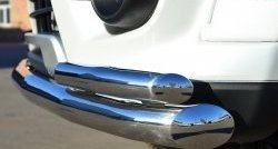 21 399 р. Защита переднего бампера (2 трубыØ63 и 42 мм, нержавейка) SLITKOFF Mitsubishi Pajero Sport PB рестайлинг (2013-2017)  с доставкой в г. Чебоксары. Увеличить фотографию 3