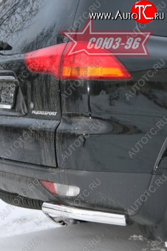 10 799 р. Защита заднего бампера Souz-96 (d60) Mitsubishi Pajero Sport PB дорестайлинг (2008-2013)  с доставкой в г. Чебоксары