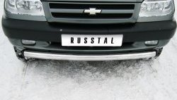 Одинарная защита переднего бампера SLITKOFF диаметром 63 мм Chevrolet Niva  2123 (2002-2008), Лада 2123 (Нива Шевроле) (2002-2008)