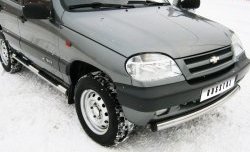 13 999 р. Одинарная защита переднего бампера SLITKOFF диаметром 63 мм  Chevrolet Niva  2123 (2002-2008), Лада 2123 (Нива Шевроле) (2002-2008)  с доставкой в г. Чебоксары. Увеличить фотографию 2