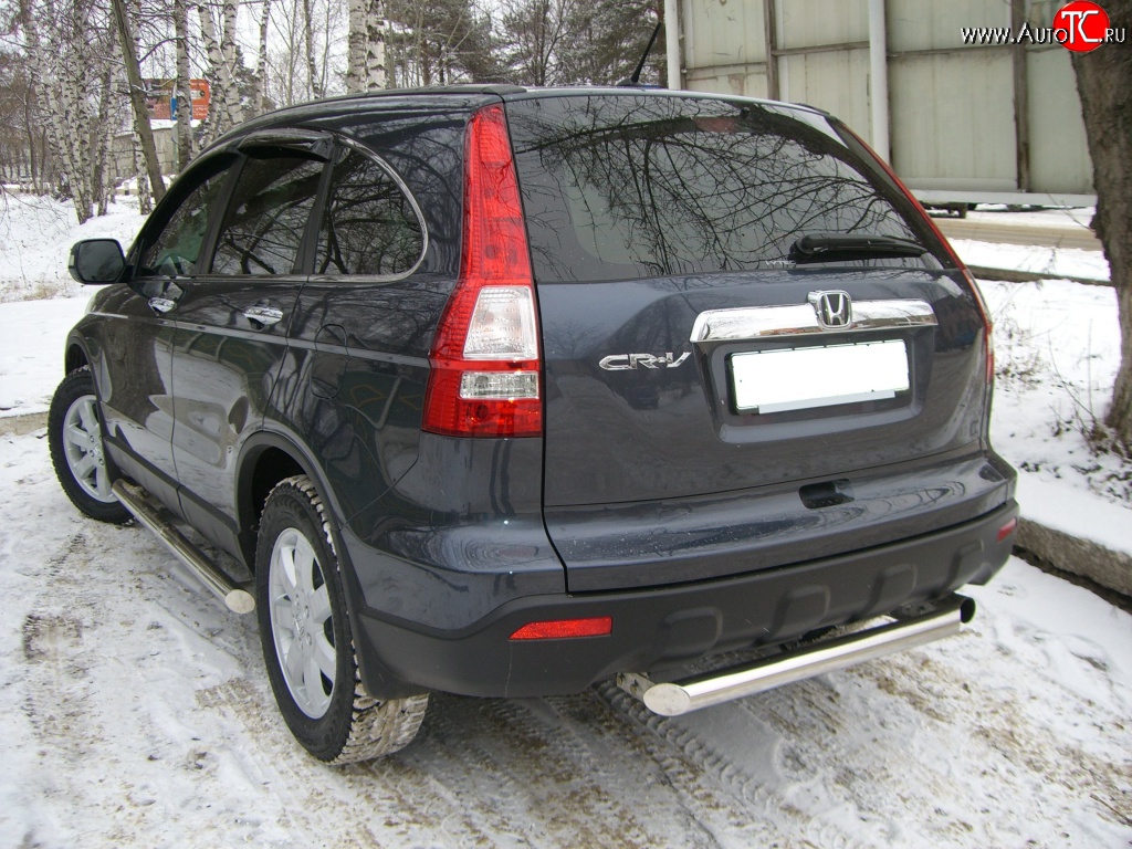 15 899 р. Одинарная защита заднего бампера SLITKOFF диаметром 70 мм  Honda CR-V  RE1,RE2,RE3,RE4,RE5,RE7 (2007-2010) дорестайлинг  с доставкой в г. Чебоксары