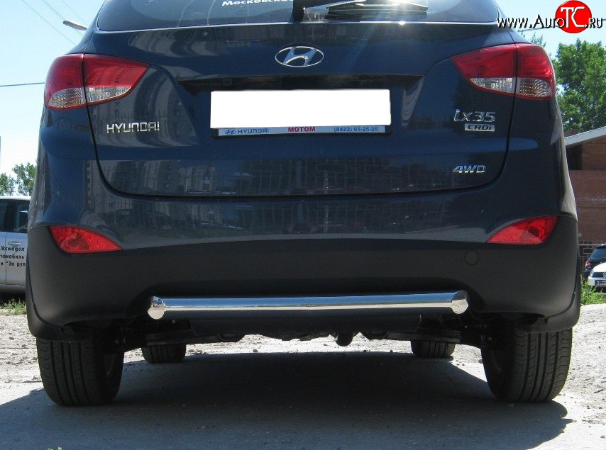 17 649 р. Одинарная защита заднего бампера SLITKOFF диаметром 76 мм  Hyundai IX35  LM (2009-2018) дорестайлинг, рестайлинг  с доставкой в г. Чебоксары