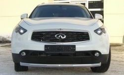 Одинарная защита переднего бампера SLITKOFF диаметром 63 мм INFINITI FX35  S51 - FX50  S51