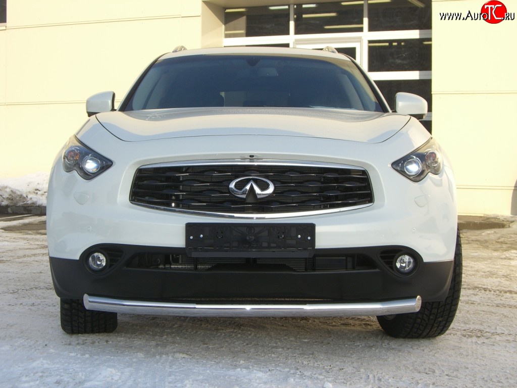 16 999 р. Одинарная защита переднего бампера SLITKOFF диаметром 63 мм  INFINITI FX35  S51 - FX50  S51  с доставкой в г. Чебоксары