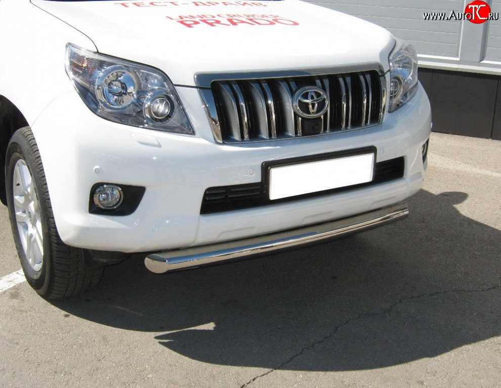 18 799 р. Одинарная защита переднего бампера SLITKOFF 76 мм  Toyota Land Cruiser Prado  J150 (2009-2013) дорестайлинг  с доставкой в г. Чебоксары