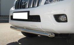 18 799 р. Одинарная защита переднего бампера SLITKOFF 76 мм  Toyota Land Cruiser Prado  J150 (2009-2013) дорестайлинг  с доставкой в г. Чебоксары. Увеличить фотографию 2
