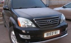 Одинарная защита переднего бампера SLITKOFF 76 мм Lexus GX470  J120 (2002-2007) дорестайлинг
