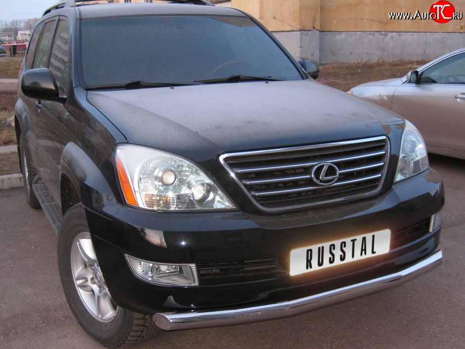 18 449 р. Одинарная защита переднего бампера SLITKOFF 76 мм  Lexus GX470  J120 (2002-2007) дорестайлинг  с доставкой в г. Чебоксары
