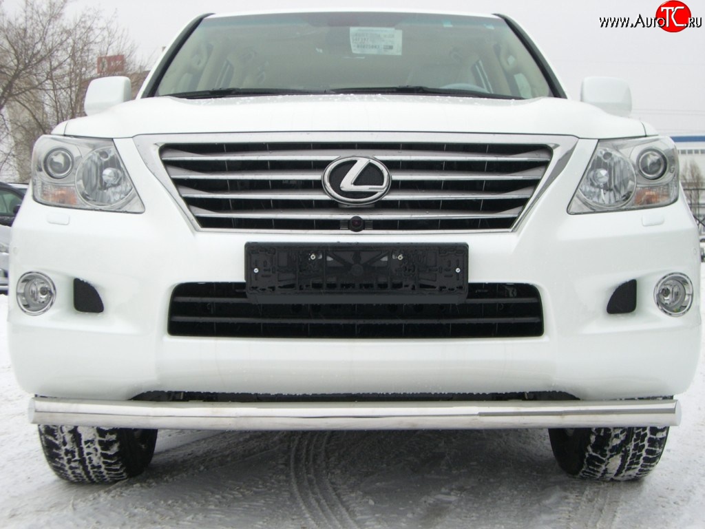 16 749 р. Одинарная защита переднего бампера SLITKOFF 70 мм Lexus LX570 J200 дорестайлинг (2007-2012)  с доставкой в г. Чебоксары