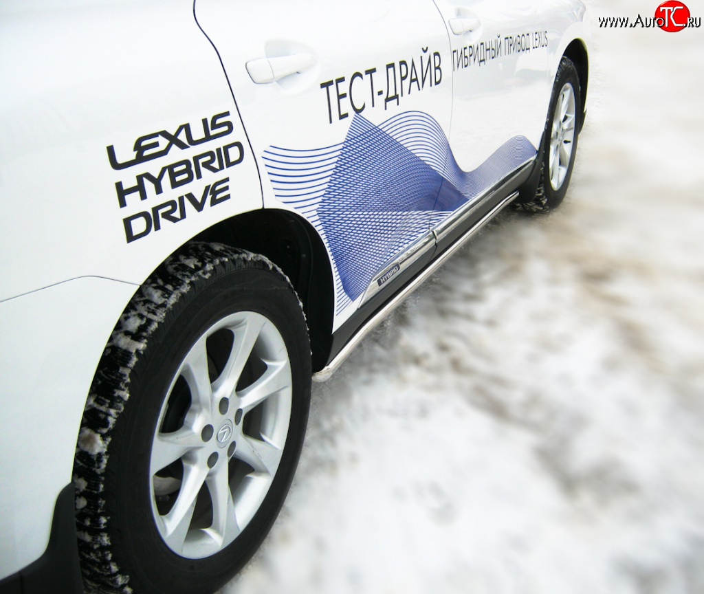 17 299 р. Защита порогов SLITKOFF из круглой трубы диаметром 42 мм  Lexus RX270  AL10 - RX450H  AL10  с доставкой в г. Чебоксары