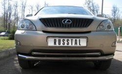 16 999 р. Защита переднего бампера (2 трубыØ63 и 42 мм, нержавейка) SLITKOFF Lexus RX350 XU30 дорестайлинг (2003-2006)  с доставкой в г. Чебоксары. Увеличить фотографию 2
