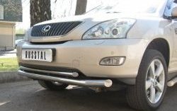16 999 р. Защита переднего бампера (2 трубыØ63 и 42 мм, нержавейка) SLITKOFF Lexus RX350 XU30 дорестайлинг (2003-2006)  с доставкой в г. Чебоксары. Увеличить фотографию 3