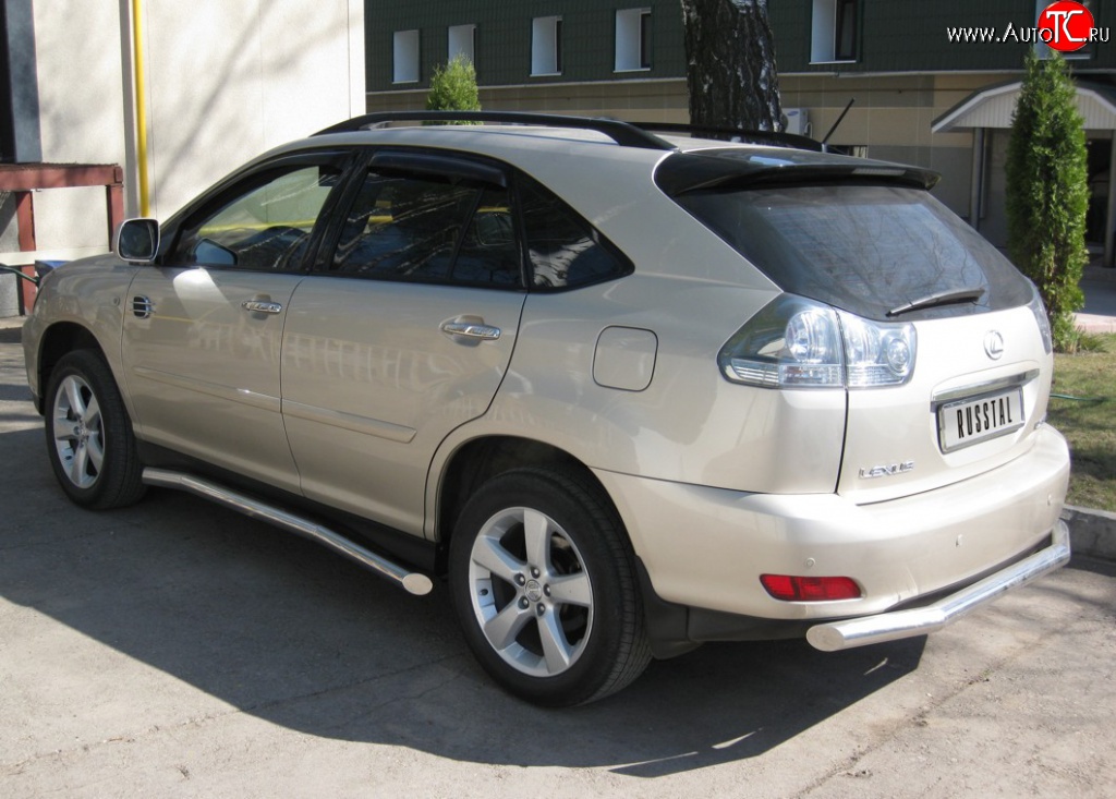 16 899 р. Защита заднего бампера (Ø63 мм, нержавейка) SLITKOFF Lexus RX350 XU30 дорестайлинг (2003-2006)  с доставкой в г. Чебоксары