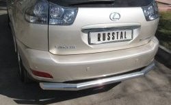 16 899 р. Защита заднего бампера (Ø63 мм, нержавейка) SLITKOFF Lexus RX350 XU30 дорестайлинг (2003-2006)  с доставкой в г. Чебоксары. Увеличить фотографию 2