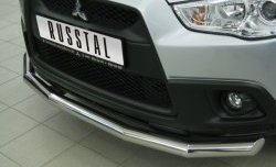 15 299 р. Одинарная защита переднего бампера SLITKOFF диаметром 63 мм  Mitsubishi ASX (2010-2012) дорестайлинг  с доставкой в г. Чебоксары. Увеличить фотографию 2
