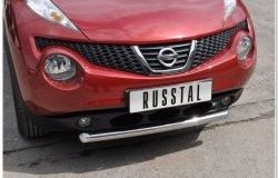 14 249 р. Одинарная защита переднего бампера SLITKOFF диаметром 63 мм  Nissan Juke  1 YF15 (2010-2014) дорестайлинг  с доставкой в г. Чебоксары. Увеличить фотографию 2