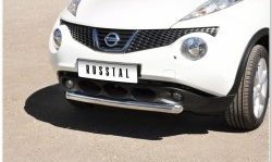 14 249 р. Одинарная защита переднего бампера SLITKOFF диаметром 63 мм  Nissan Juke  1 YF15 (2010-2014) дорестайлинг  с доставкой в г. Чебоксары. Увеличить фотографию 8