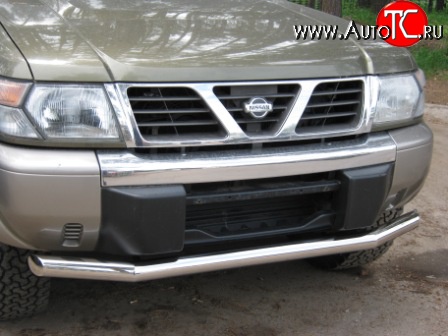 15 249 р. Одинарная защита переднего бампера SLITKOFF диаметром 70 мм  Nissan Patrol  5 (1997-2004) Y61 дорестайлинг, Y61 1-ый рестайлинг  с доставкой в г. Чебоксары