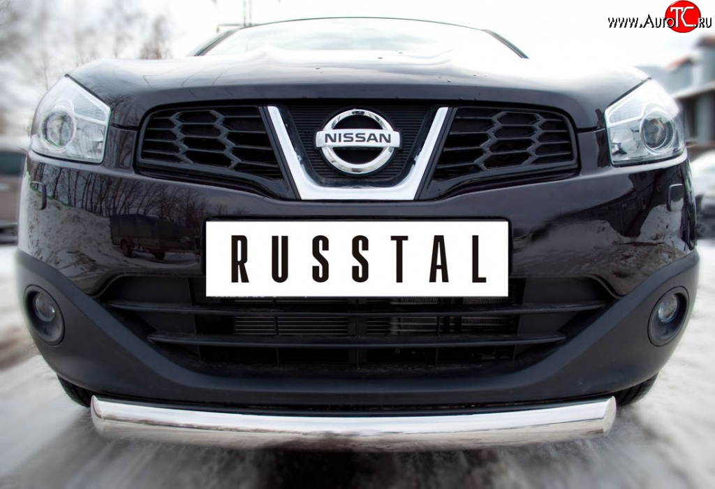15 349 р. Одинарная защита переднего бампера SLITKOFF диаметром 76 мм  Nissan Qashqai  1 (2010-2013) J10 рестайлинг  с доставкой в г. Чебоксары