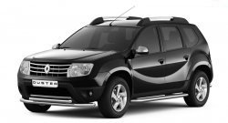 24 299 р. Порожки для ног из трубы Ø51 с алюминиевой площадкой Petroil Tuning Renault Duster HS дорестайлинг (2010-2015) (Нержавеющая полированная сталь)  с доставкой в г. Чебоксары. Увеличить фотографию 5
