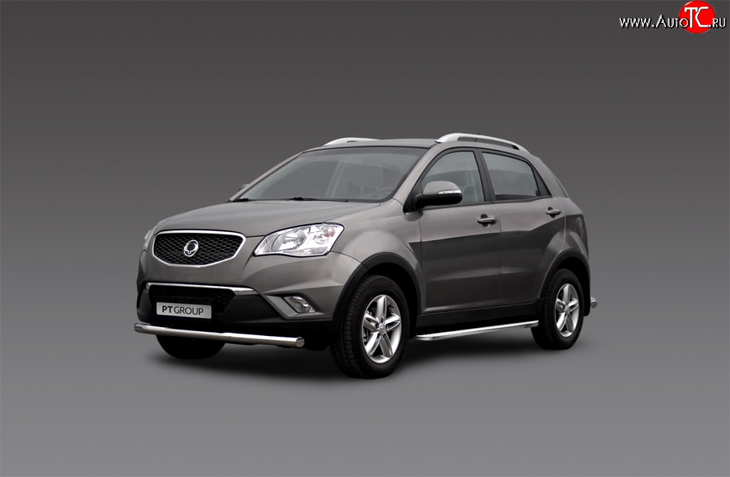 9 499 р. Широкая защита порогов Petroil Tuning SSANGYONG Actyon дорестайлинг (2010-2013)  с доставкой в г. Чебоксары