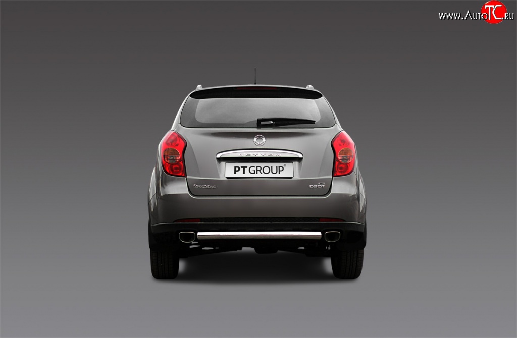 6 599 р. Защита заднего бампера Petroil Tuning 63 мм SSANGYONG Actyon дорестайлинг (2010-2013)  с доставкой в г. Чебоксары