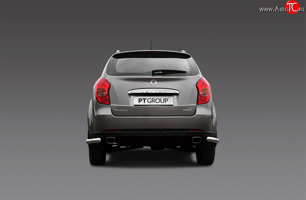 4 199 р. Угловая защита заднего бампера Petroil Tuning 63 мм SSANGYONG Actyon дорестайлинг (2010-2013)  с доставкой в г. Чебоксары