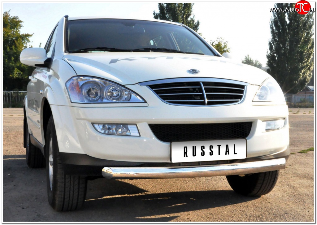 14 699 р. Одинарная защита переднего бампера SLITKOFF диаметром 63 мм  SSANGYONG Kyron (2005-2007) дорестайлинг  с доставкой в г. Чебоксары