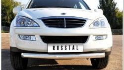 14 699 р. Одинарная защита переднего бампера SLITKOFF диаметром 63 мм  SSANGYONG Kyron (2005-2007) дорестайлинг  с доставкой в г. Чебоксары. Увеличить фотографию 2