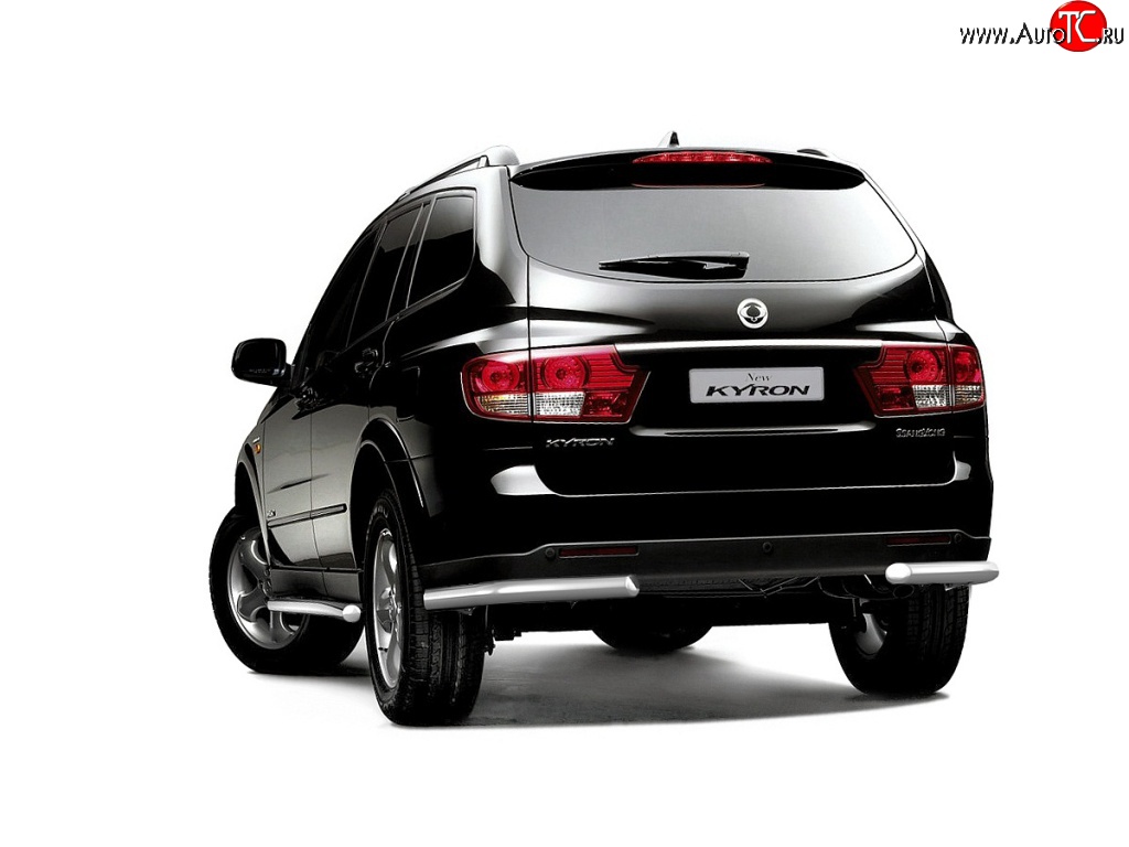 5 699 р. Защита заднего бампера Petroil Tuning 63 мм  SSANGYONG Kyron (2005-2007) дорестайлинг  с доставкой в г. Чебоксары