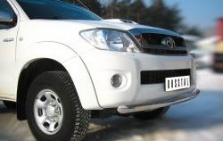 15 249 р. Одинарная защита переднего бампера SLITKOFF диаметром 63 мм  Toyota Hilux  AN10,AN20 (2008-2011) 1-ый рестайлинг  с доставкой в г. Чебоксары. Увеличить фотографию 3