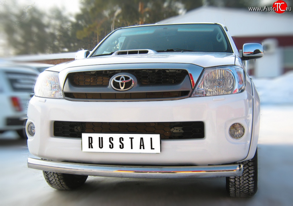 15 949 р. Одинарная защита переднего бампера SLITKOFF диаметром 76 мм  Toyota Hilux  AN10,AN20 (2008-2011) 1-ый рестайлинг  с доставкой в г. Чебоксары