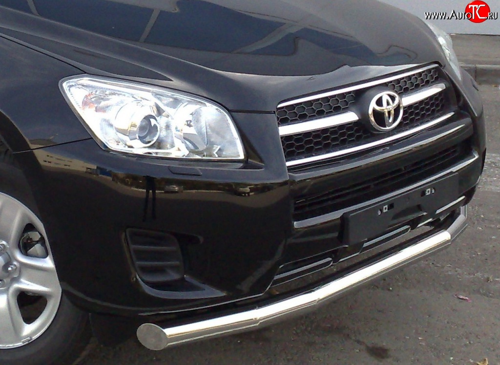 7 999 р. Одинарная защита переднего бампера SLITKOFF диаметром 76 мм  Toyota RAV4  XA30 (2009-2010) 5 дв. удлиненный 1-ый рестайлинг  с доставкой в г. Чебоксары