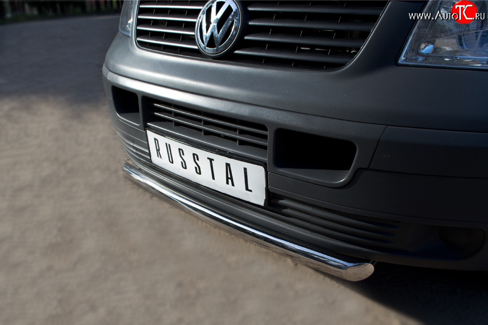 15 799 р. Одинарная защита переднего бампера SLITKOFF диаметром 63 мм  Volkswagen Transporter  T5 (2003-2009) дорестайлинг  с доставкой в г. Чебоксары