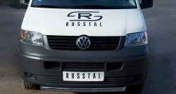 15 799 р. Одинарная защита переднего бампера SLITKOFF диаметром 63 мм  Volkswagen Transporter  T5 (2003-2009) дорестайлинг  с доставкой в г. Чебоксары. Увеличить фотографию 2